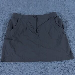 LL Bean Skort Womens 8 Gray Water-Repellent Comfort Trail Cargo Hiking Gorpcore